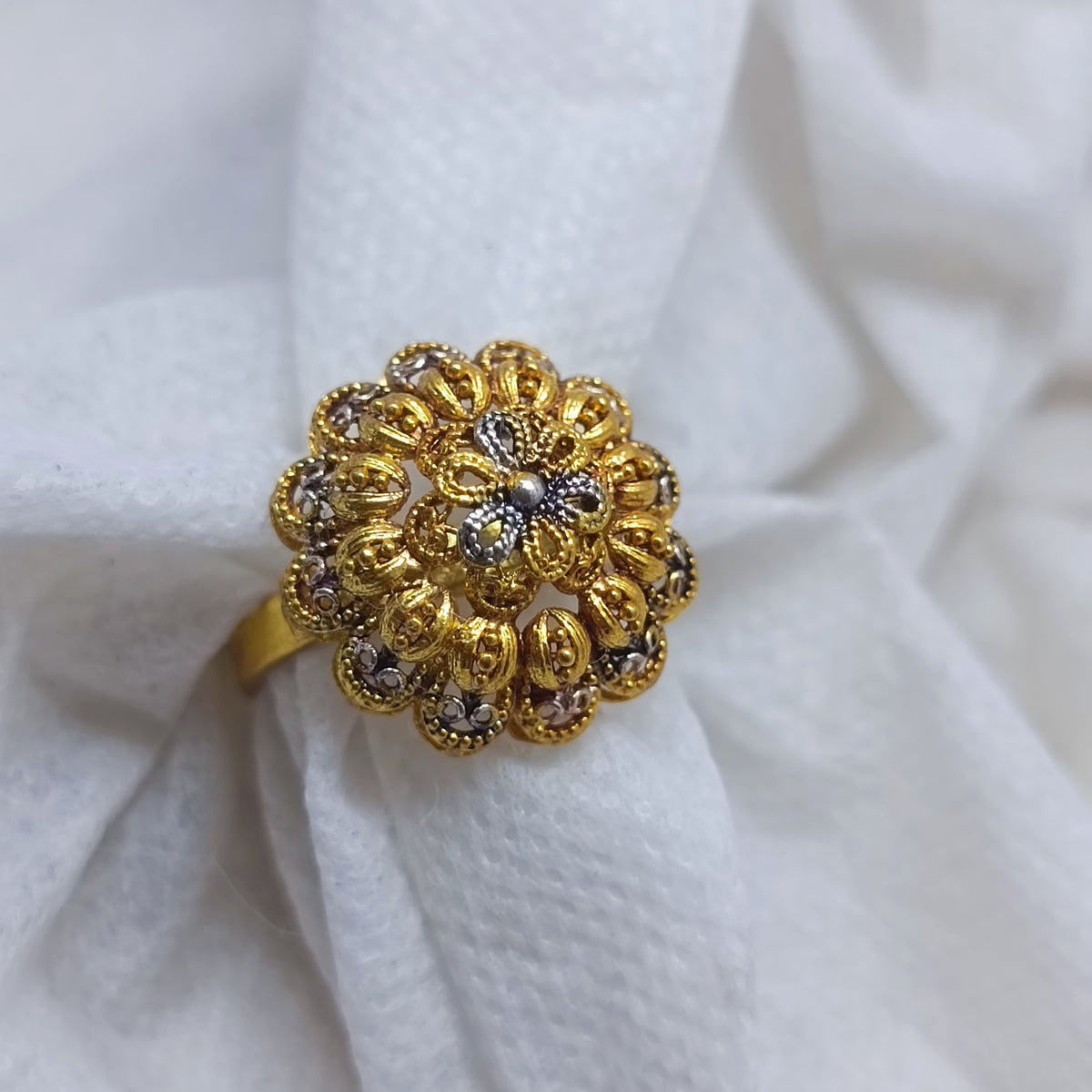 Handmade Gold Plated Statement Ring | UK9