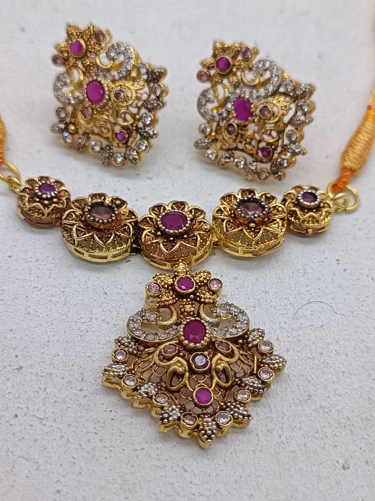 Luxury Multi-Gemstone Statement Necklace /Uk13