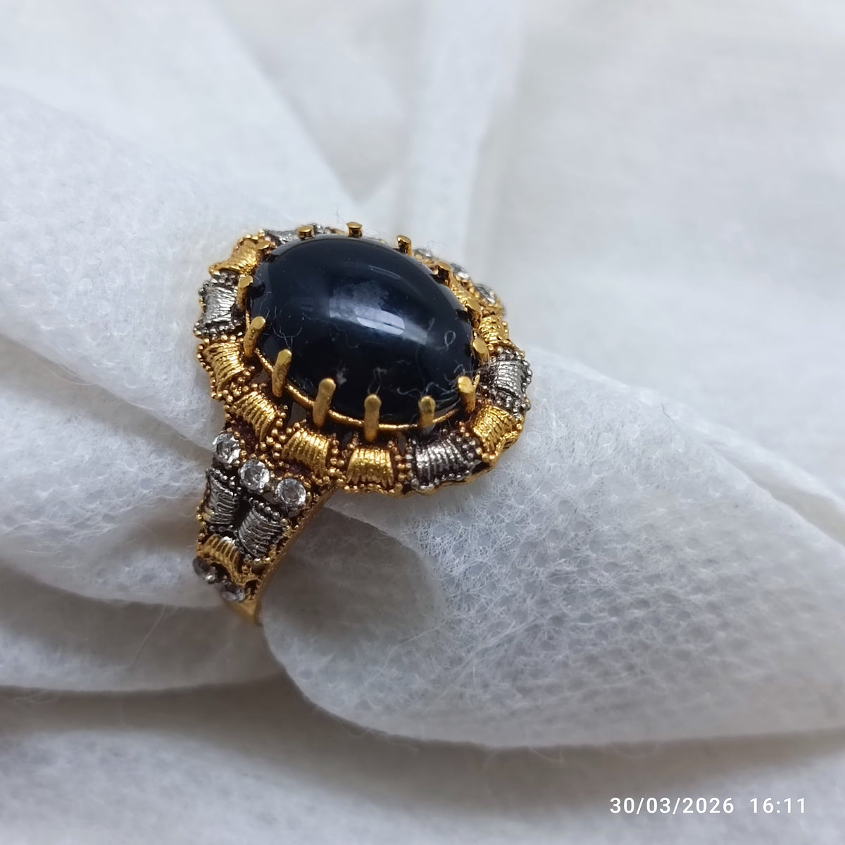 Handmade Gold Plated Gemstone Ring/uk28B