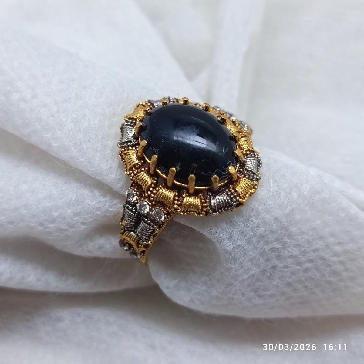 Handmade Gold Plated Gemstone Ring/uk28B