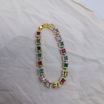 Zirconia gold bracelet