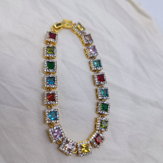 Zirconia gold bracelet