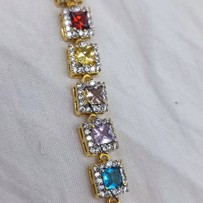 Zirconia gold bracelet